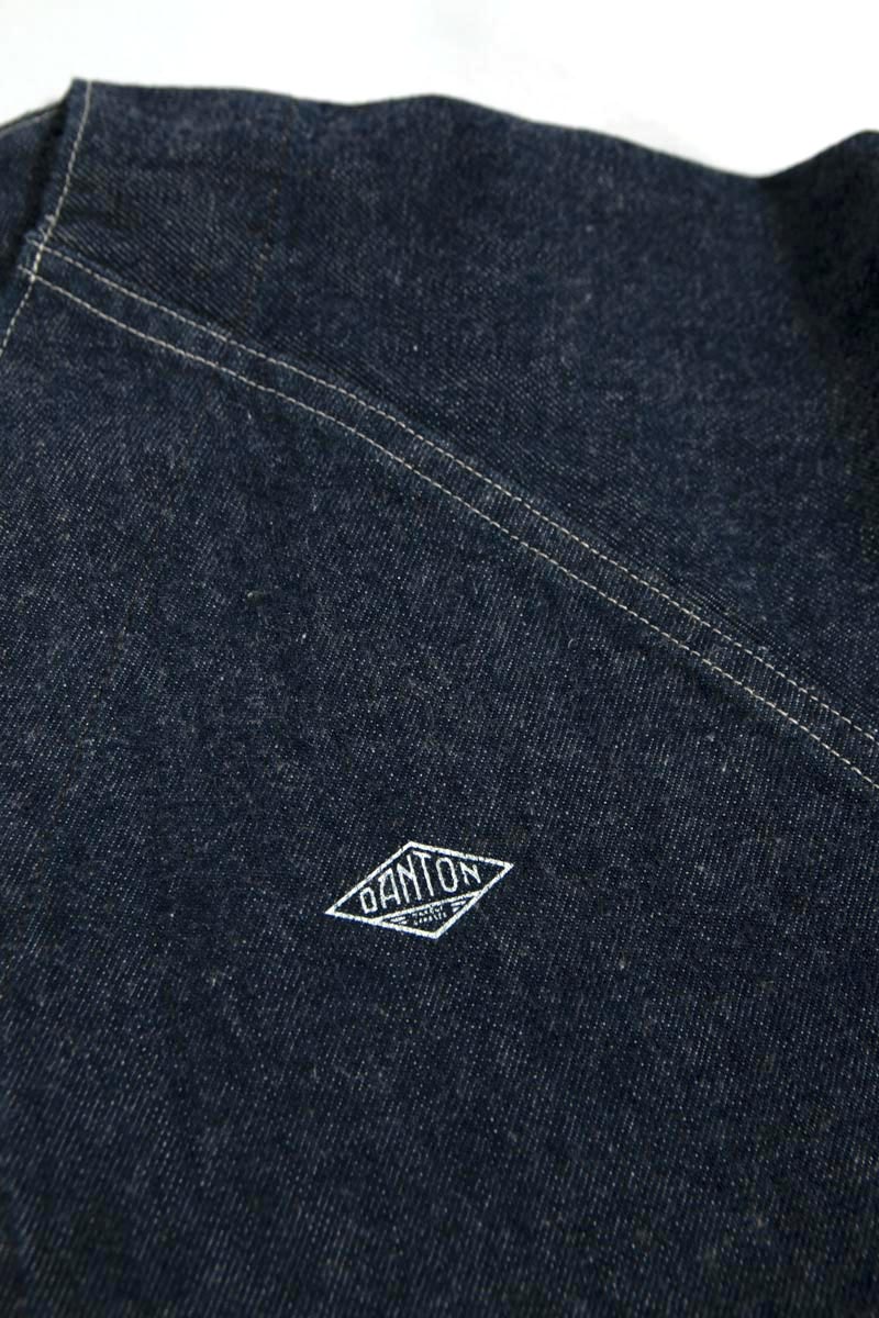 DANTON 단톤 데님 칼라리스 인디고 자켓 COLLARLESS DT-A0306 KDM - 상세 이미지 3