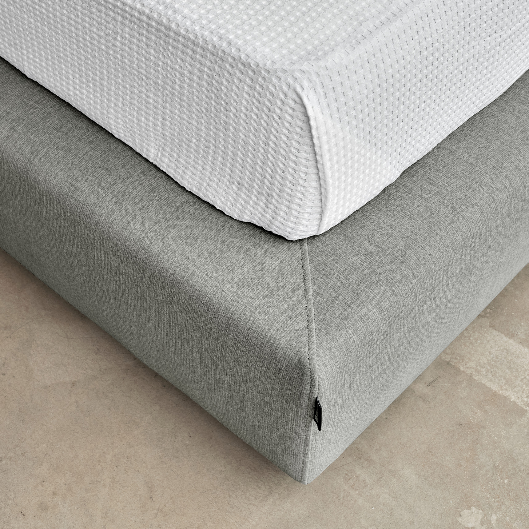 슬립퍼 라인 무헤드  침대 프레임 저상형 파운데이션 패브릭 침대 슈퍼싱글 S/SS