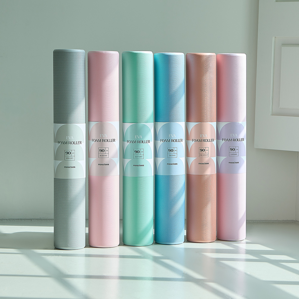 모아클래스 EVA 폼롤러 필라테스 요가 종아리 소프트 원형 마사지 90cm 스트레칭 이미지 4