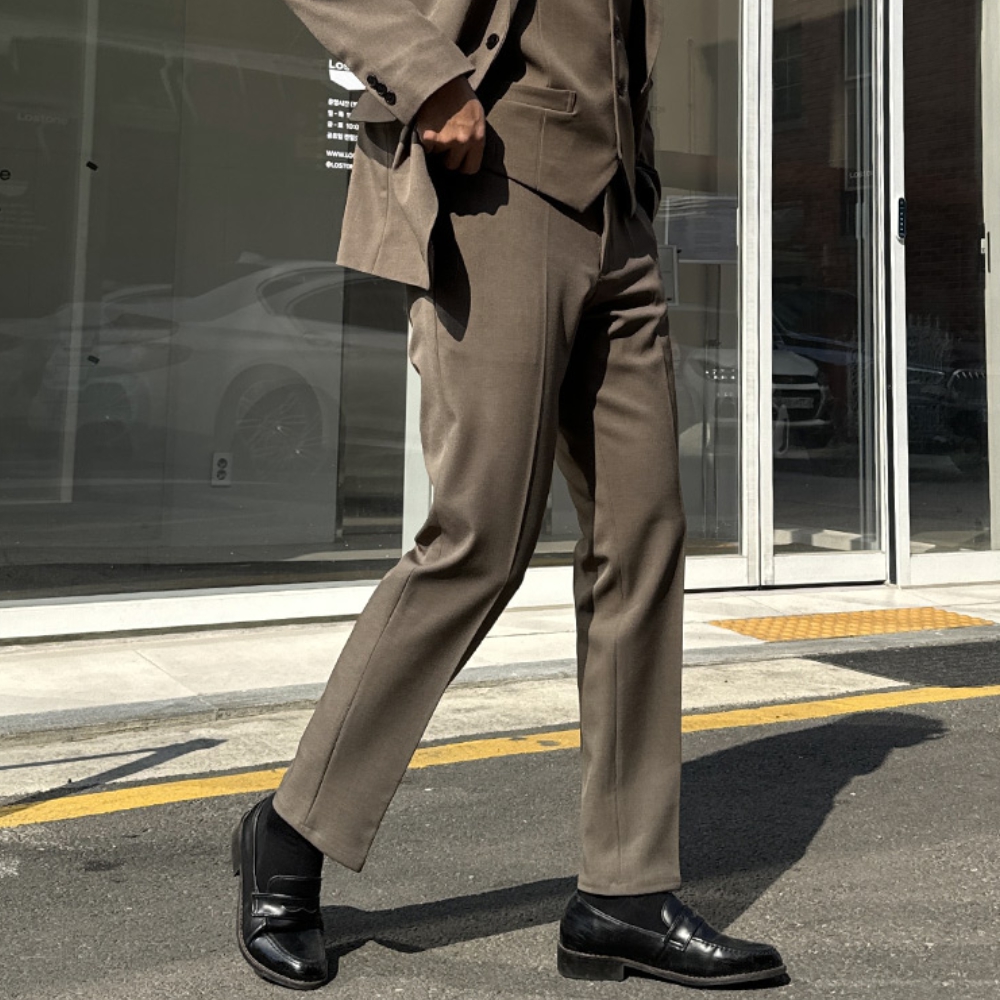 남자 피머 봄 가을 사계절 스판 정장 슬랙스 바지 7컬러 - 상세 이미지 3