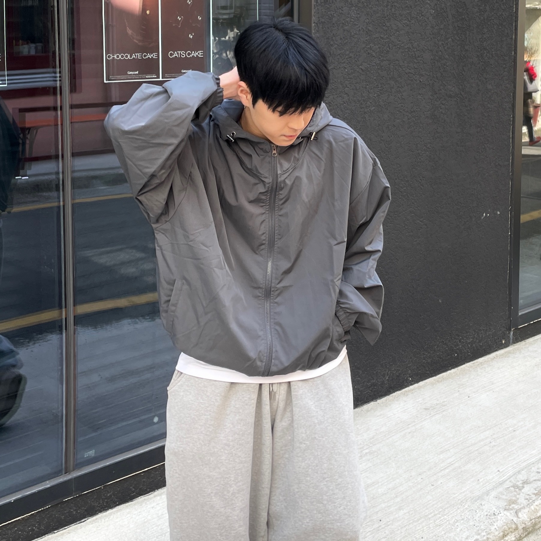 [당일출고] 고프코어 오버핏 후드 바람막이 윈드브레이커 자켓 스트릿 벌룬 집업 상세 이미지 14