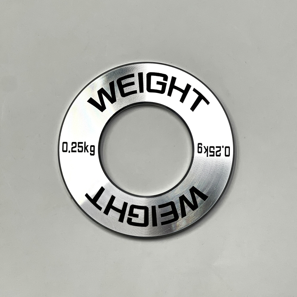 위씨 WeC 헬스 초정밀 경량 원판 저중량 중량 바벨 초경량 크롬 이니셜  0.25kg~1.25kg - 상세 이미지 2