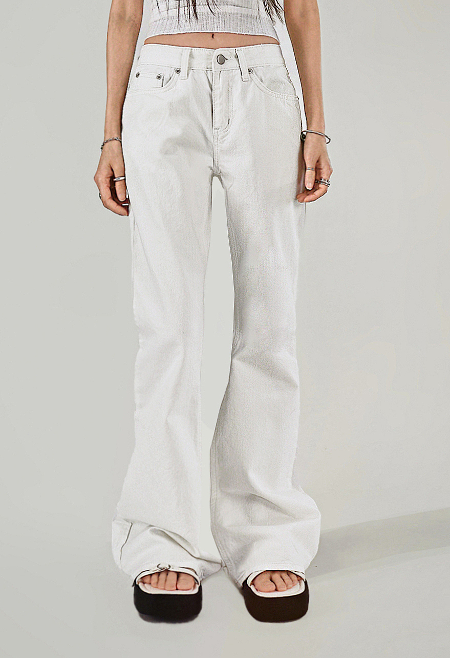 NEW BASIC RIVET COTTON SLIM WIDE SEMI BOOTCUT PANTS 뉴 베이직 리벳 코튼 슬림와이드 세미 부츠컷팬츠  (2 COLORS) 상세 이미지 19