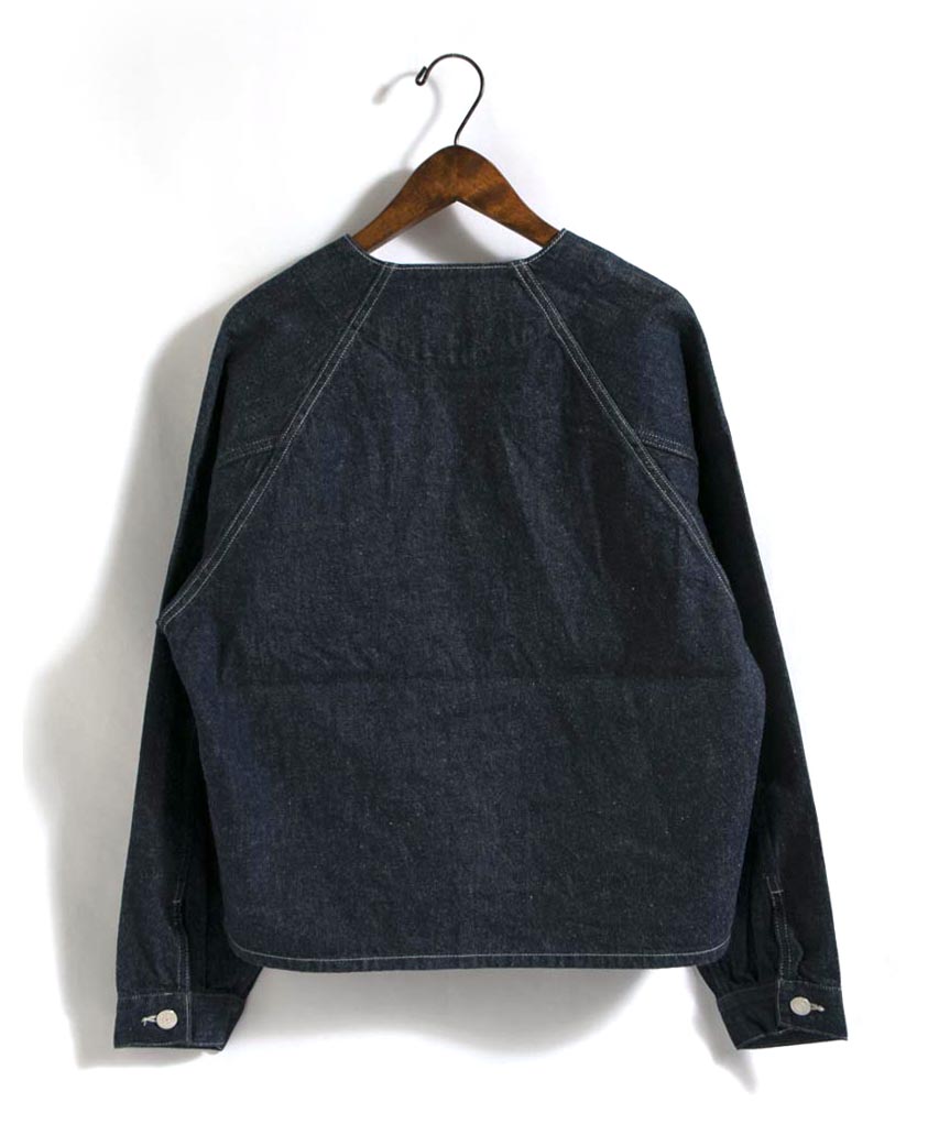 DANTON 단톤 데님 칼라리스 인디고 자켓 COLLARLESS DT-A0306 KDM - 상세 이미지 5
