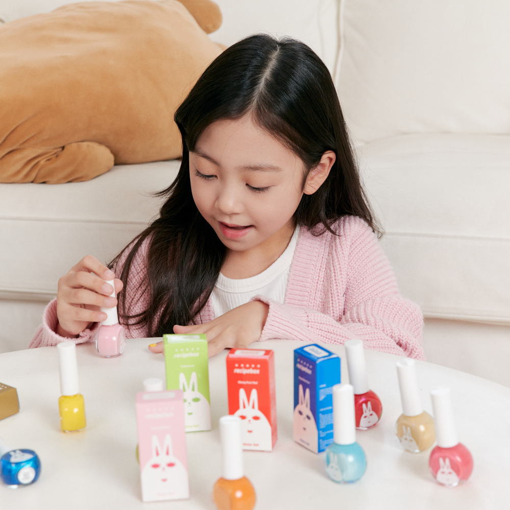 레시피박스 유아 어린이 매니큐어 3종 세트 여아 생일 선물 키즈 네일 아기 메니큐어