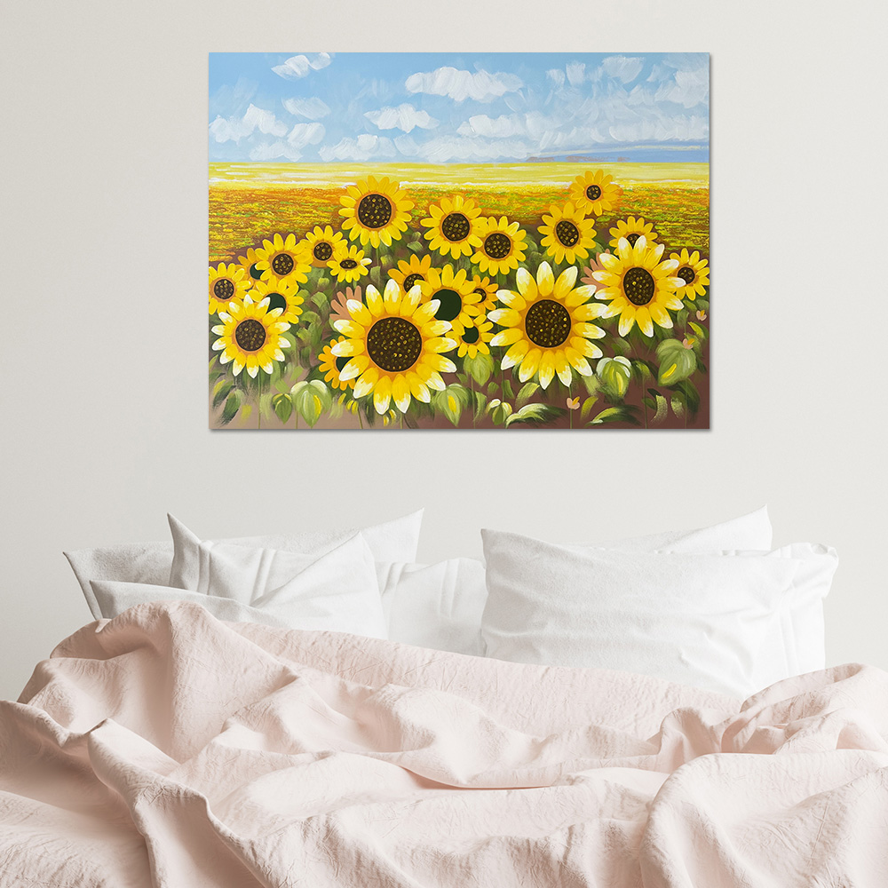 [Gallery Edition] 복을 부르는 해바라기 그림 액자 거실 침실 현관 풍수 액자 이미지 8