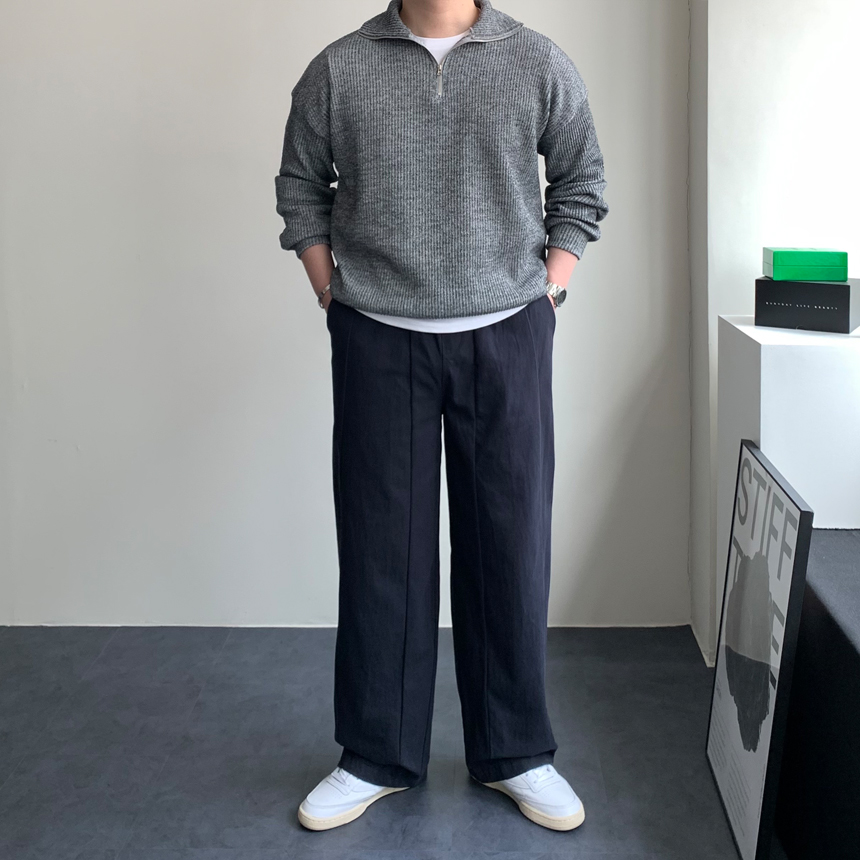 남자와이드팬츠 치노팬츠 워크팬츠 면바지 - 상세 이미지 3