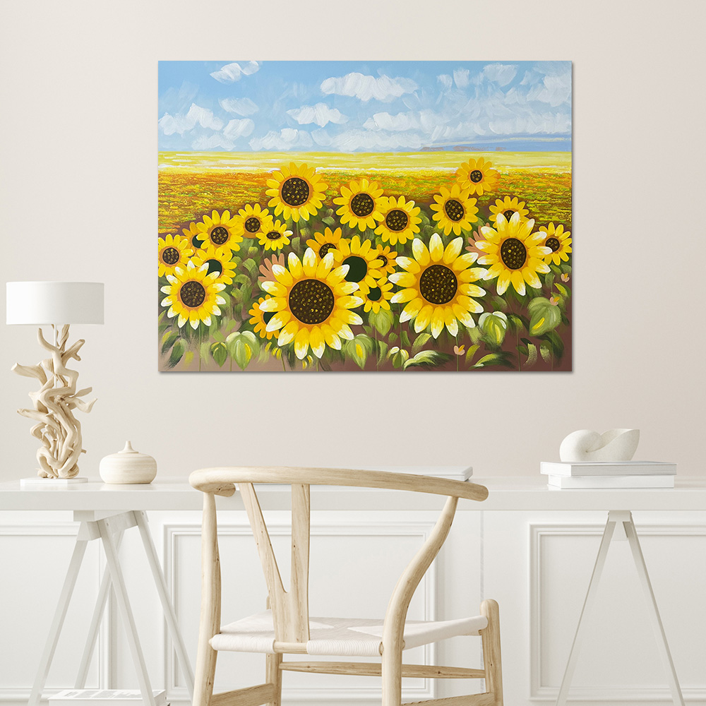 [Gallery Edition] 복을 부르는 해바라기 그림 액자 거실 침실 현관 풍수 액자 이미지 6