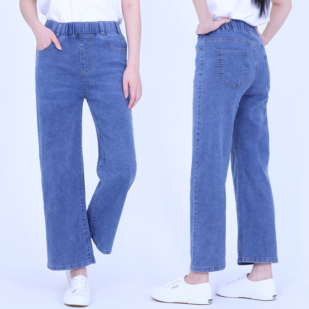 쿨데님 연청바지 와이드 아이스진 - 상품 이미지