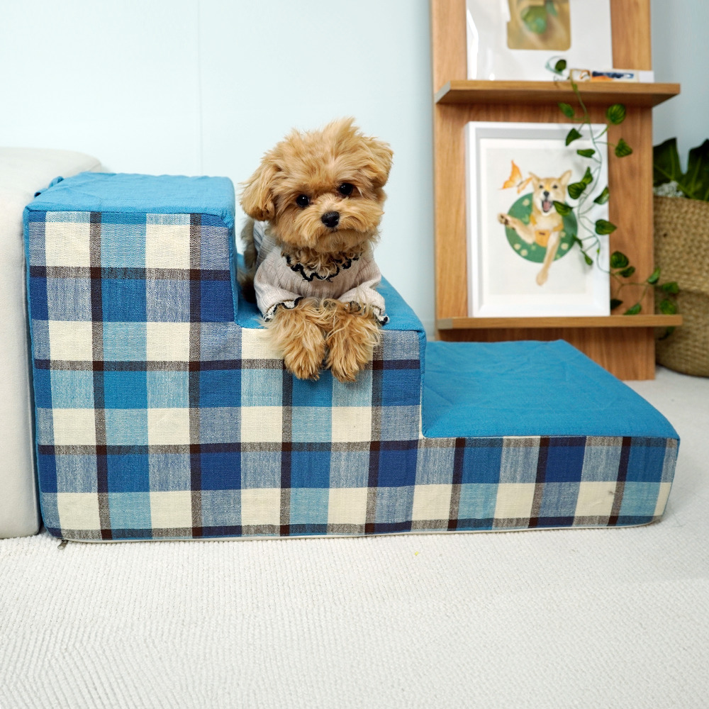 개과천선 체커 강아지 펫스텝 사계절 논슬립 슬개골 예방 고급 애견 계단 관절 보호 고양이 이미지 6