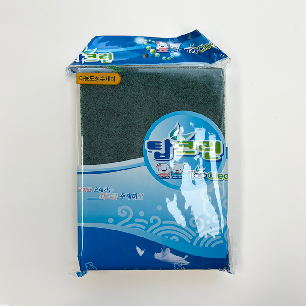 청수세미 기름때 찌든때 다용도 주방 화장실 5P - 상품 이미지