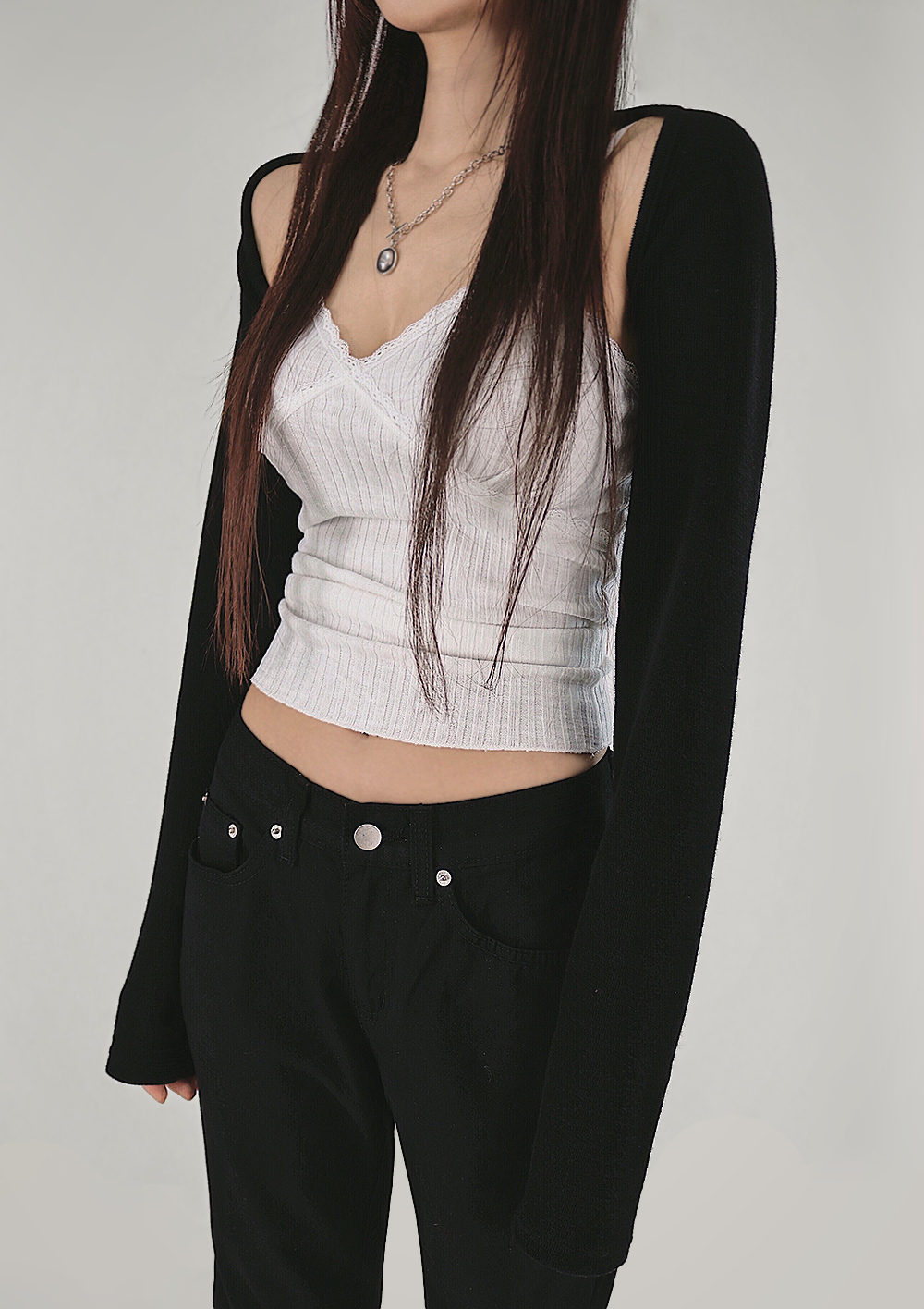 NEW BASIC RIVET COTTON SLIM WIDE SEMI BOOTCUT PANTS 뉴 베이직 리벳 코튼 슬림와이드 세미 부츠컷팬츠  (2 COLORS) 상세 이미지 2