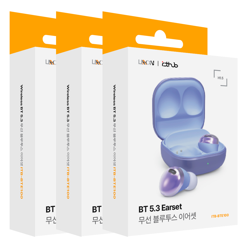 LAAON ITB-BTE100 갤럭시버즈형 무선 블루투스 이어폰 (화이트) - 상세 이미지 4