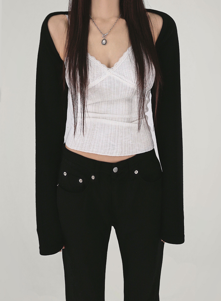 NEW BASIC RIVET COTTON SLIM WIDE SEMI BOOTCUT PANTS 뉴 베이직 리벳 코튼 슬림와이드 세미 부츠컷팬츠  (2 COLORS) 상세 이미지 4