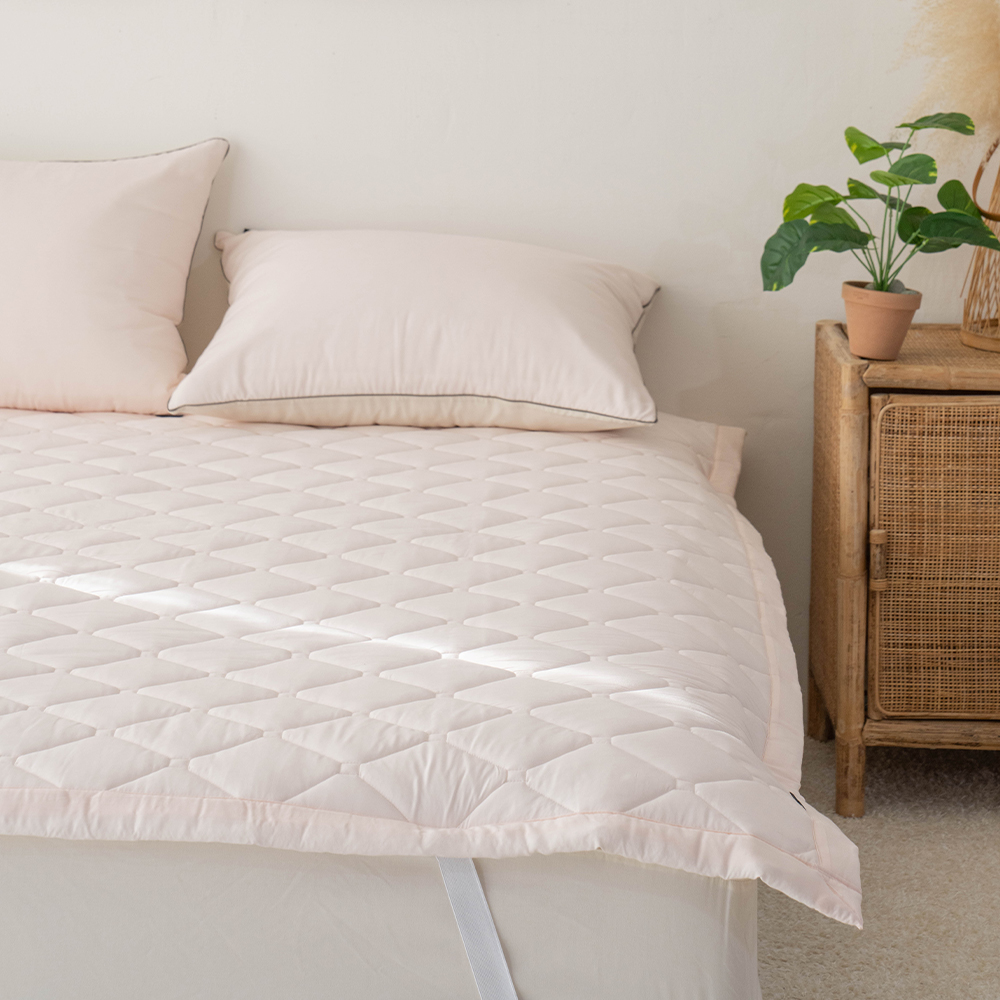 송화침장 모달 사계절패드 슈퍼싱글 킹 논슬립 고정밴드 침대패드