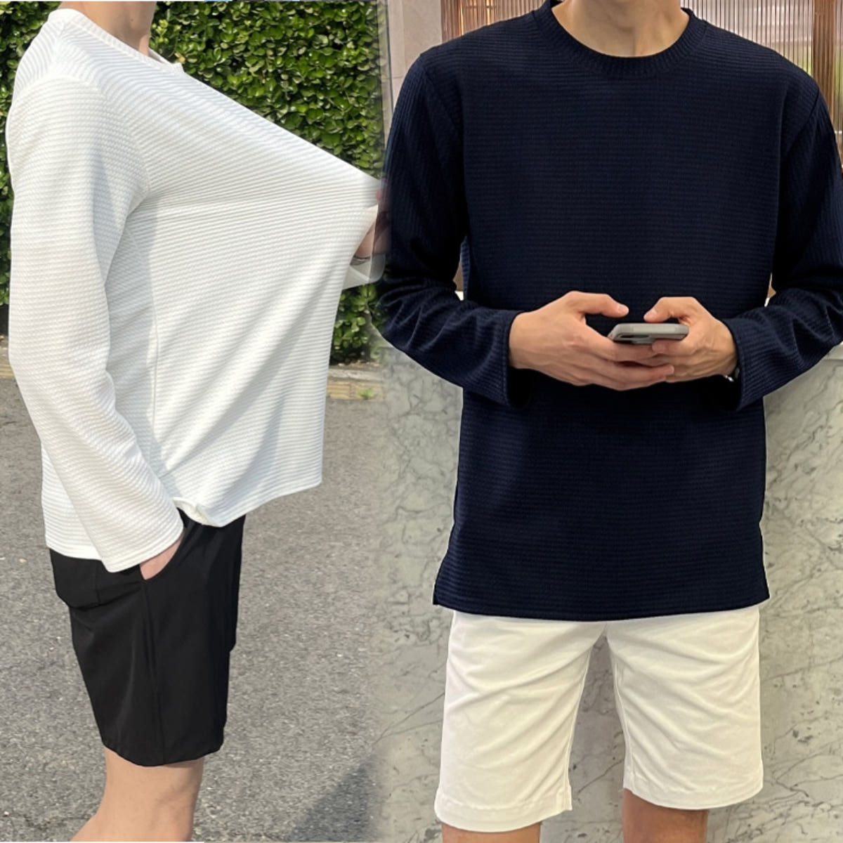 남자 맥키 쿨링 와플 슬라브 무지 긴팔티 가격 비교 피팅남 남자 맥키 쿨링 와플 슬라브 무지 긴팔티