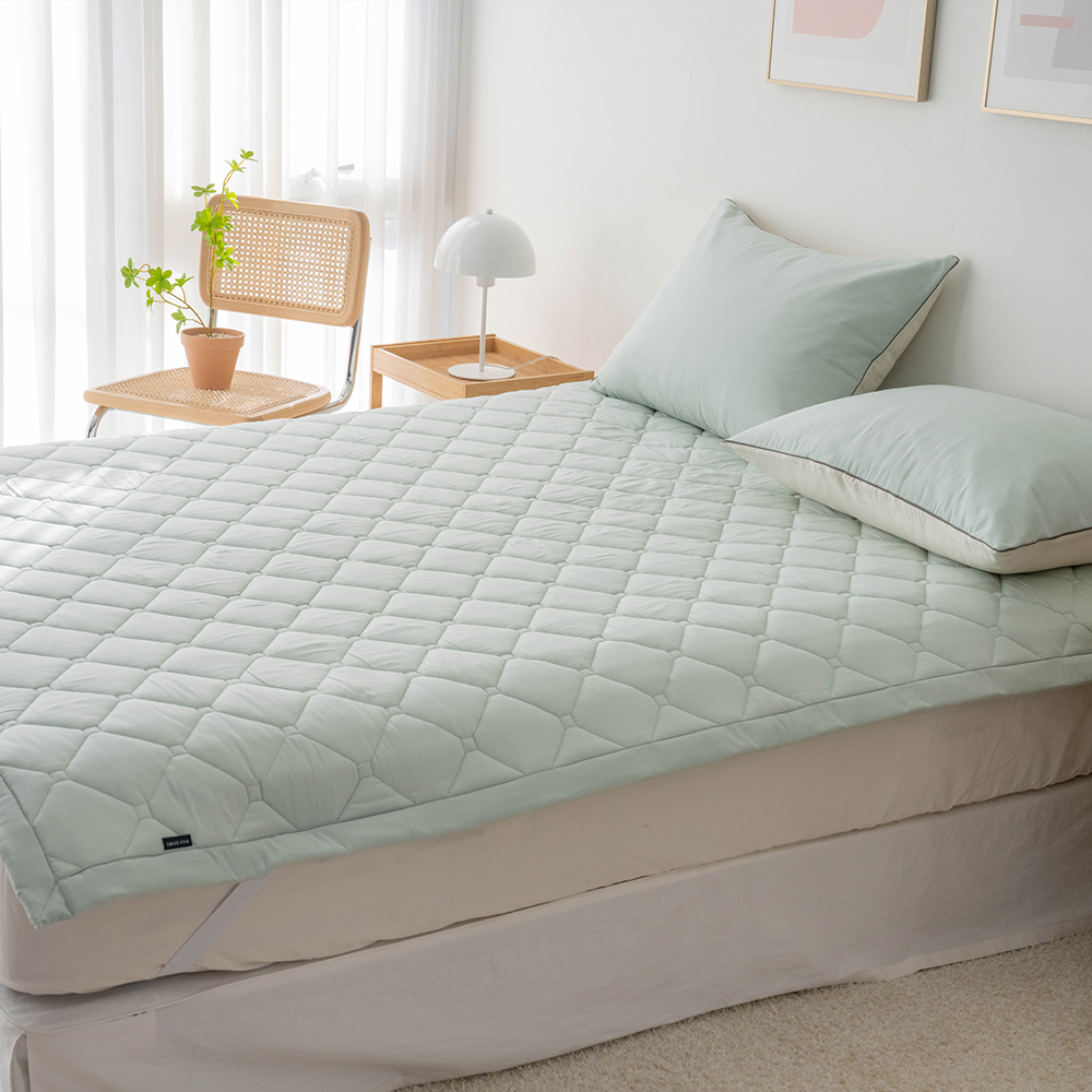 송화침장 모달 사계절패드 슈퍼싱글 킹 논슬립 고정밴드 침대패드