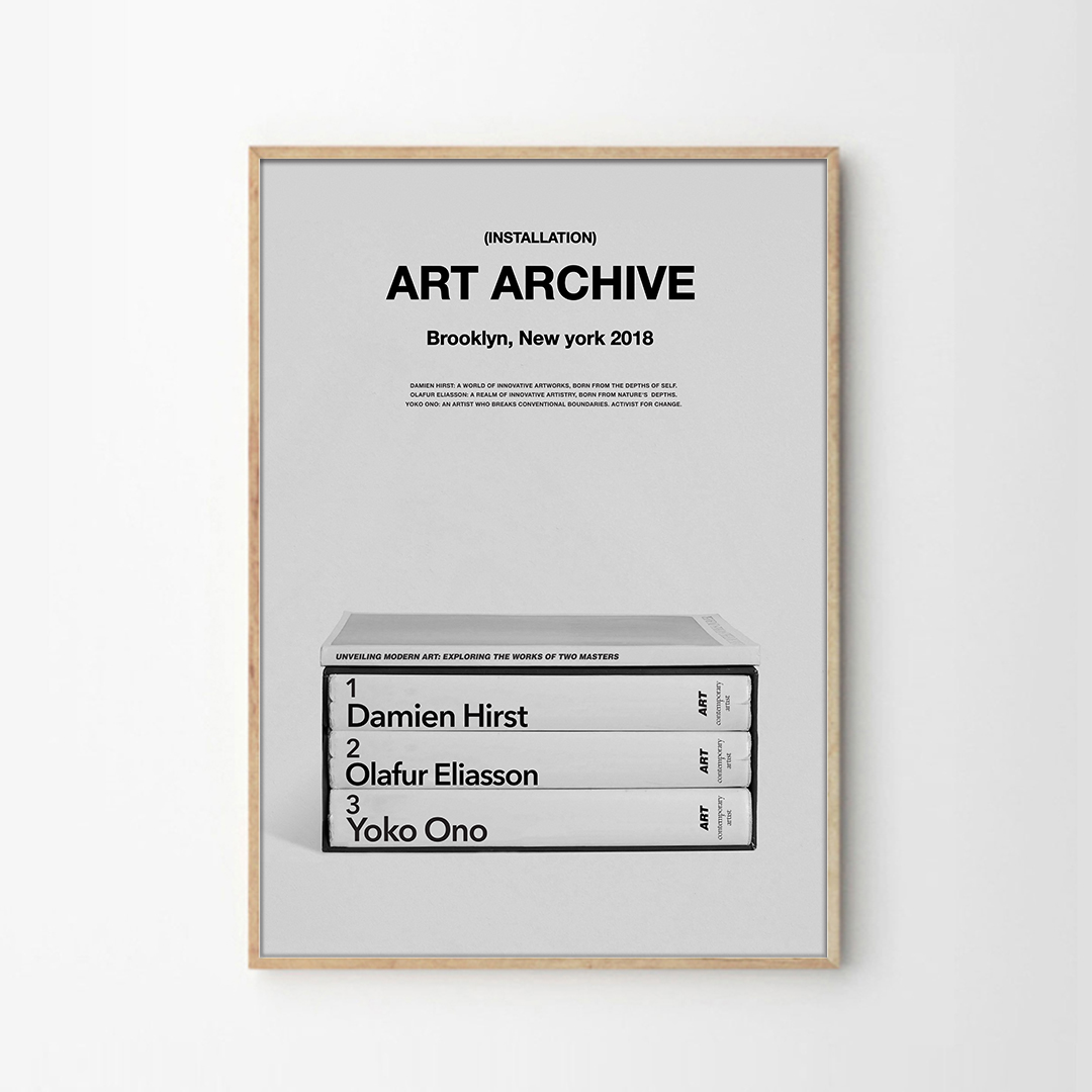 거실 서재 미술관 북테리어 아트북 인테리어 포스터 ART ARCHIVE - 상품 이미지