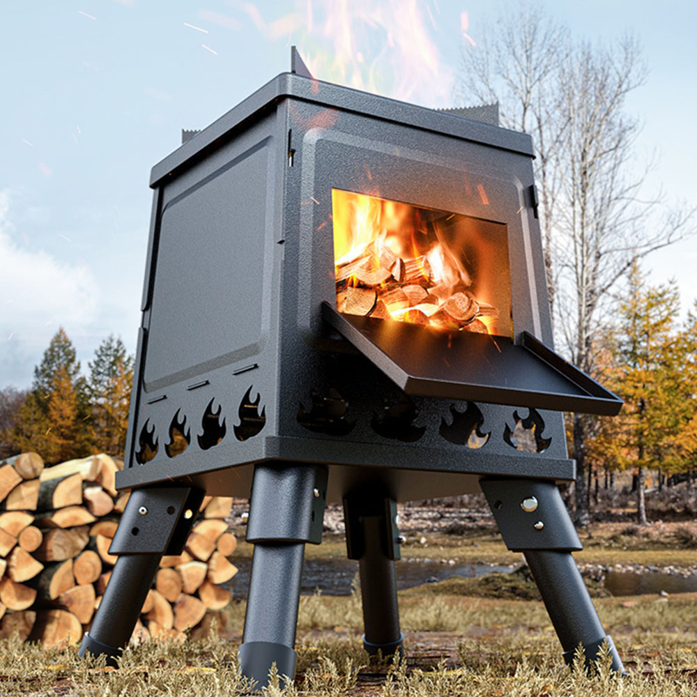 캠핑 접이식 화로대 화덕 화로 스토브 장작 불멍 사각 S