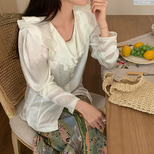 몽뜨 유니크 플라워 H라인 맥시 롱 스커트 1col 봄 여름 페미닌 하이웨스트 제이플로우 - 상세 이미지 5