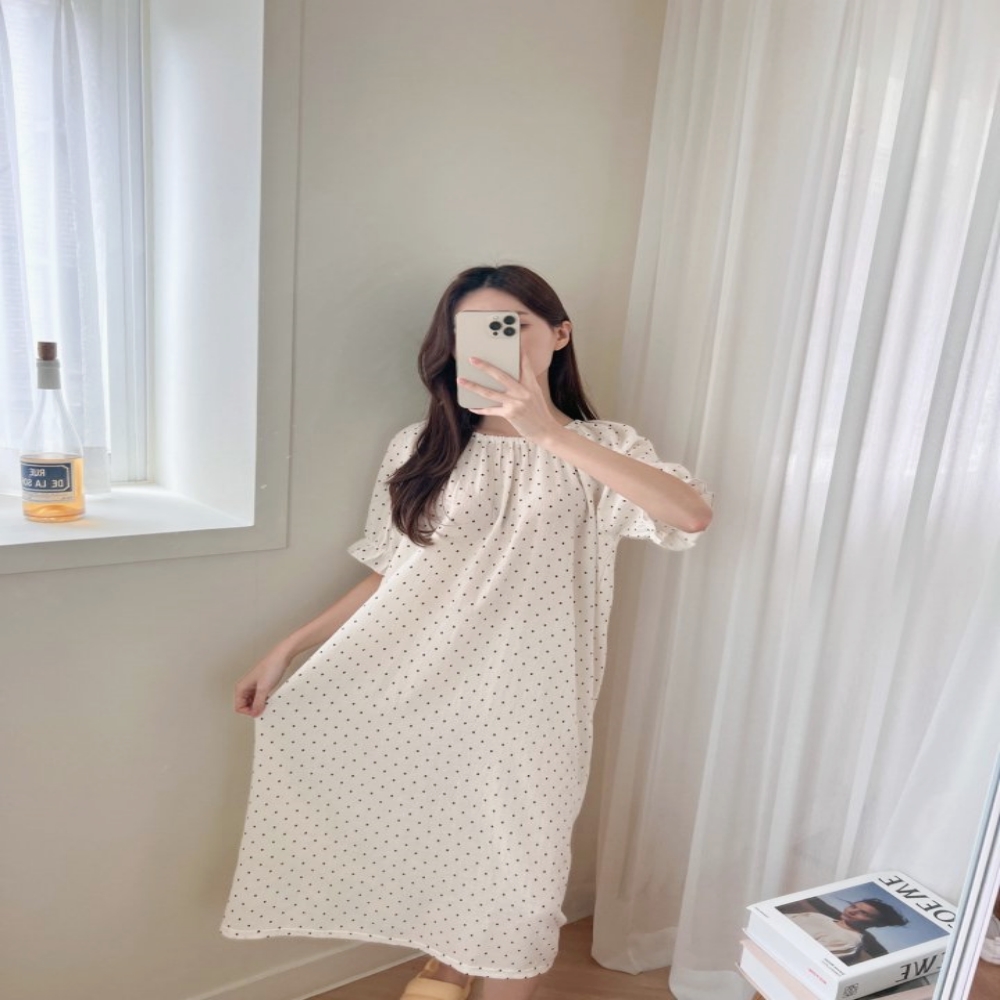 엄마딸 커플룩 모녀 커플 원피스 아기 실내복 국산 여름 임산부 원피스 산후조리원 - 상세 이미지 2