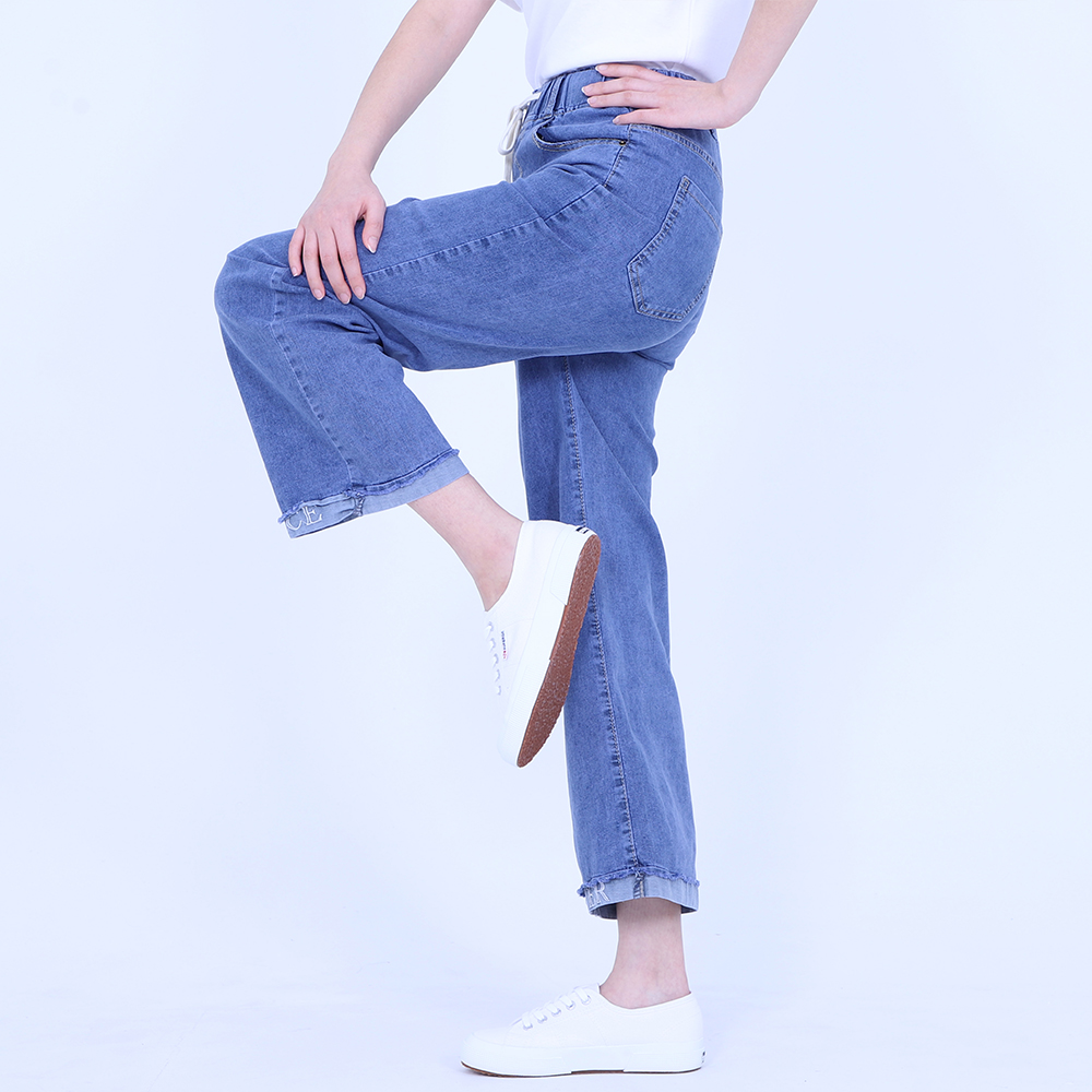 쿨데님 연청바지 아이스진 와이드 - 상세 이미지 3