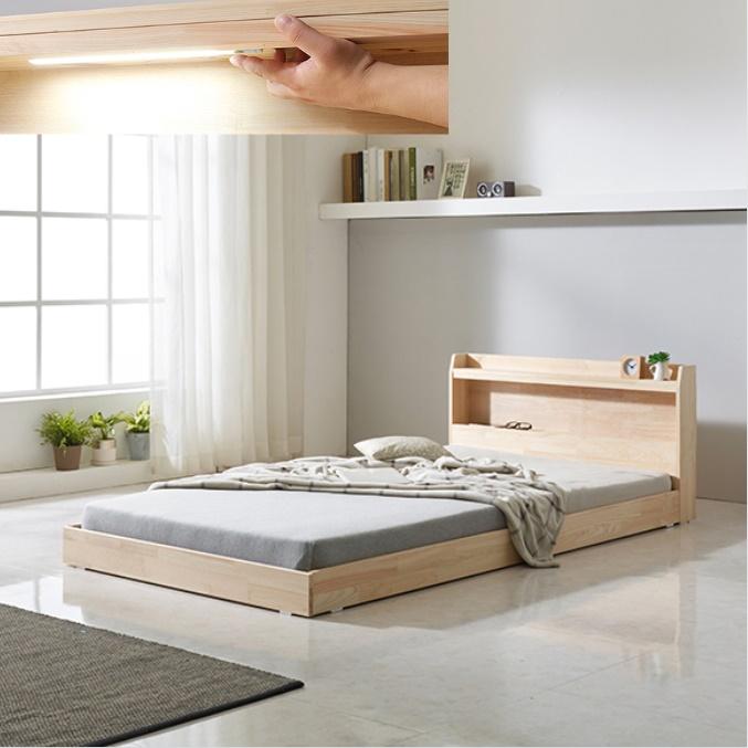 저상 히노끼 침대 프레임 부부 슈퍼싱글 튼튼한 침대 프레임