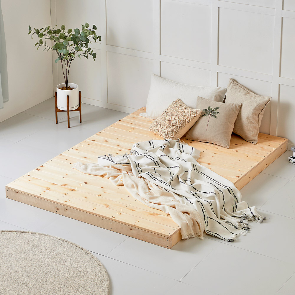 무헤드 평상형침대 바닥 프레임 매트리스깔판 조립식 틀 상판 미니 싱글