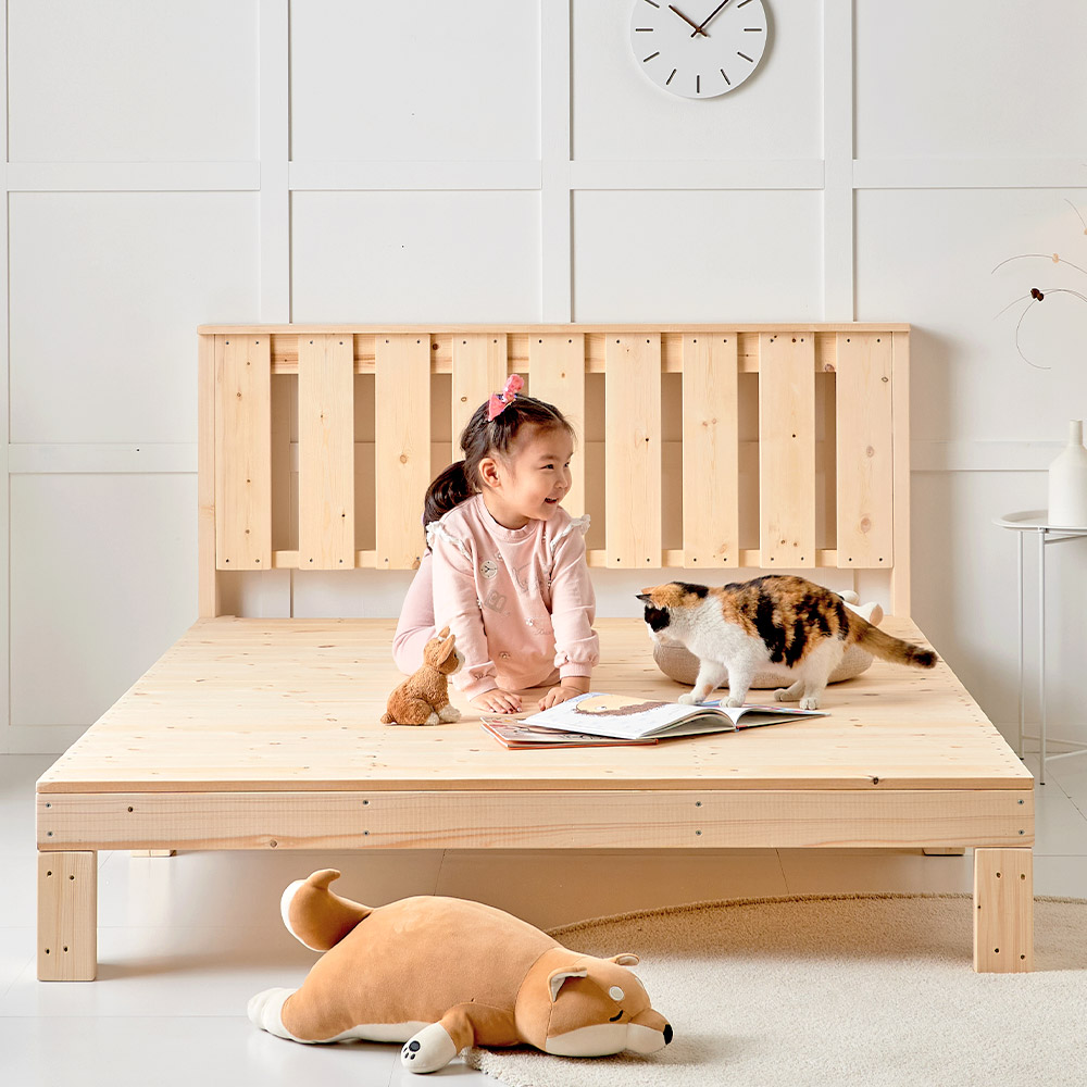 무헤드 평상형침대 바닥 프레임 매트리스깔판 조립식 틀 상판 미니 싱글