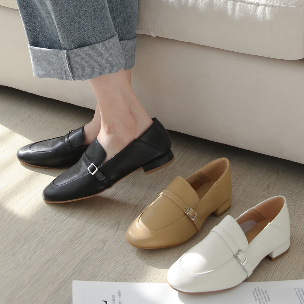 천연소가죽 여성로퍼 발편한 키높이로퍼 3cm - 상세 이미지 2