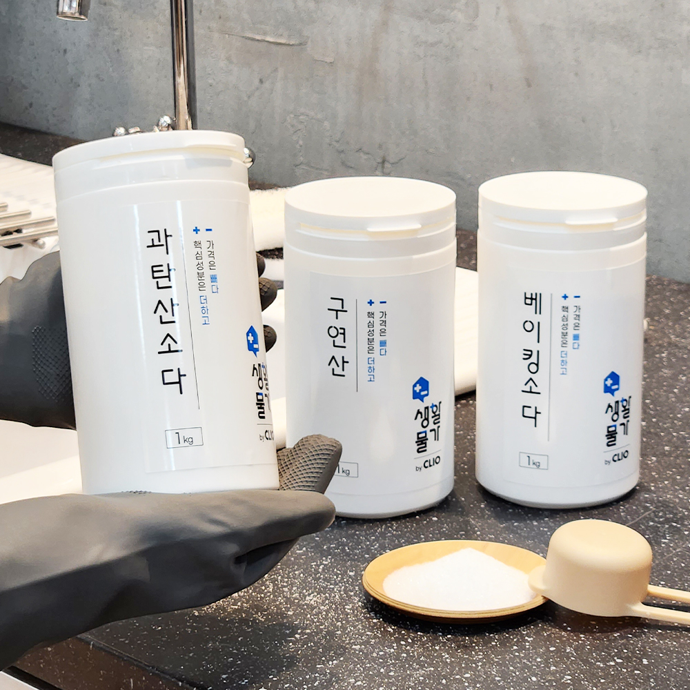 [생활물가] 베이킹소다/과탄산소다/구연산 1kgx3개
