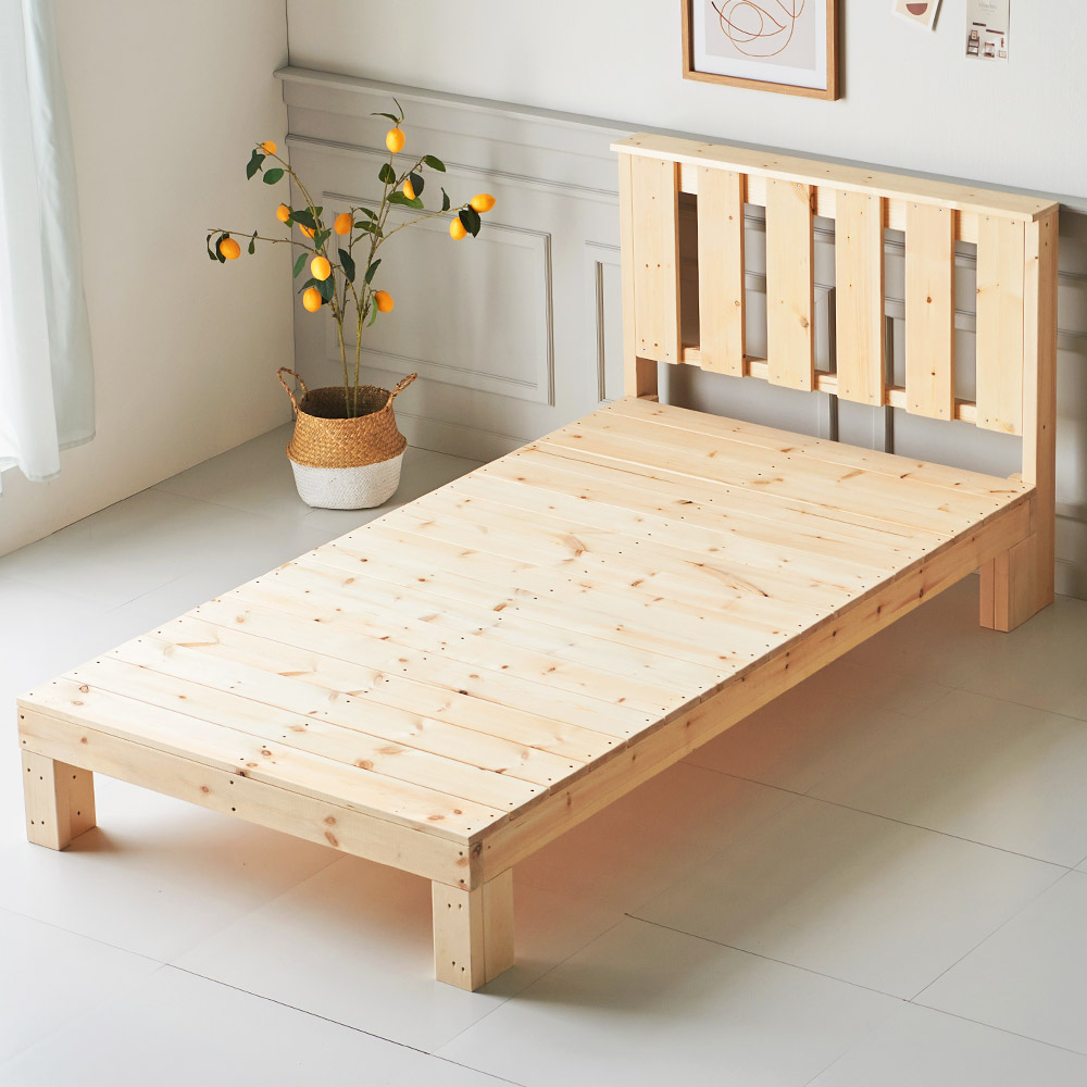 무헤드 평상형침대 바닥 프레임 매트리스깔판 조립식 틀 상판 미니 싱글