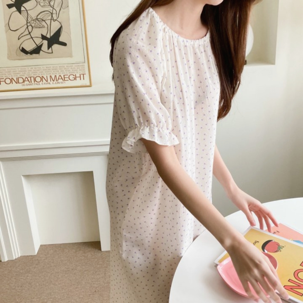 엄마딸 커플룩 모녀 커플 원피스 아기 실내복 국산 여름 임산부 원피스 산후조리원 - 상세 이미지 3