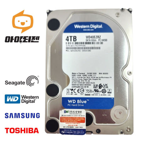믹스 [중고]HDD 4TB 내장 하드디스크 3.5인치 컴퓨터 데스크탑 PC용 SATA