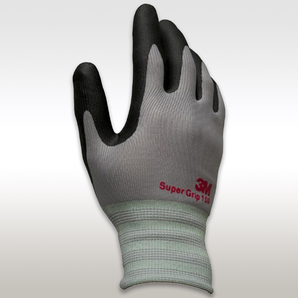 3M NBR폼코팅장갑 슈퍼그립100 10조 회색 S 안전장갑