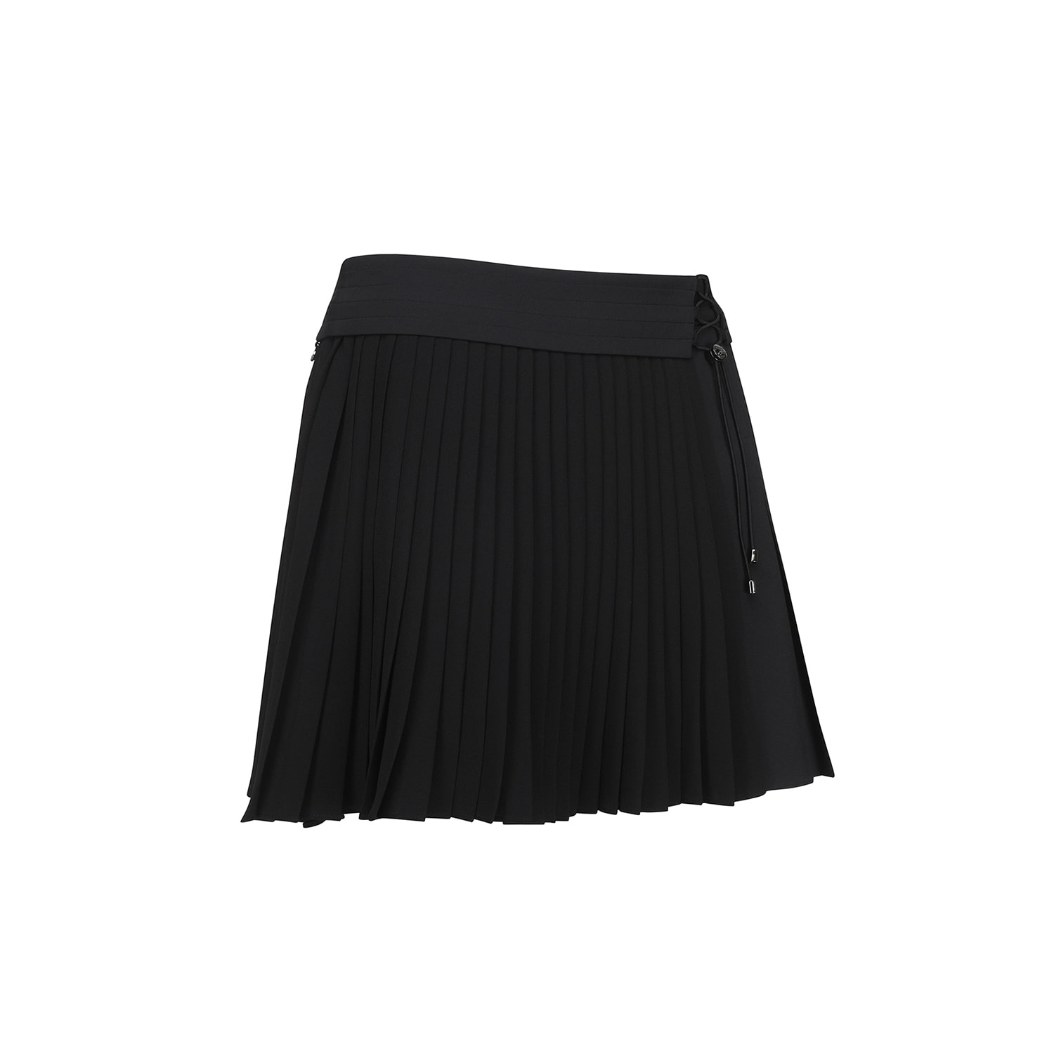 어뉴골프 W LACE UP WAIST PLEATS SQ_BK : ANEW GOLF