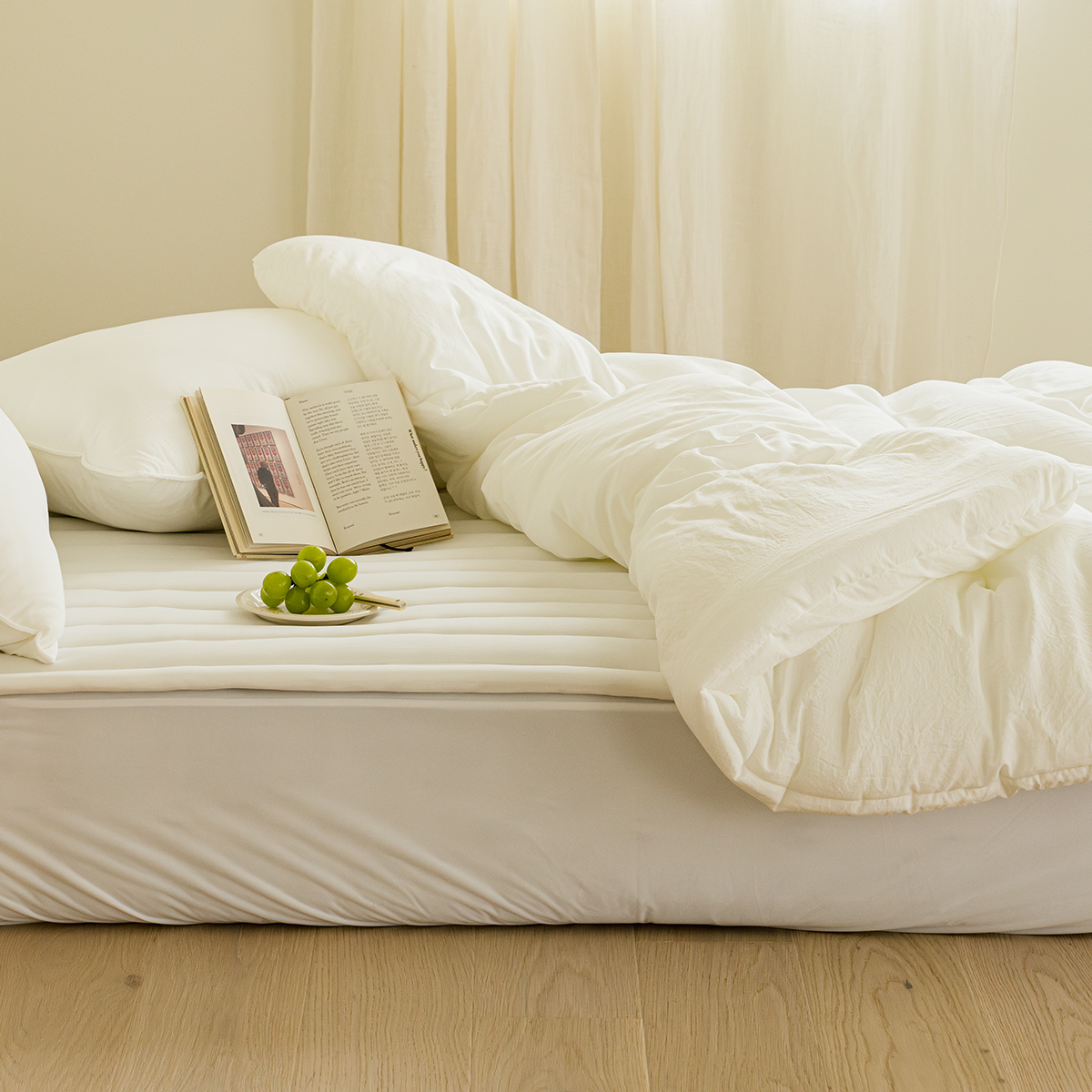 마이하우스 알러지케어 매트리스 방수커버 화이트, S.SS(싱글.슈퍼싱글겸용)