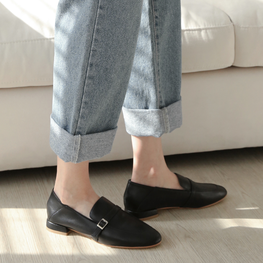 천연소가죽 여성로퍼 발편한 키높이로퍼 3cm - 상세 이미지 5