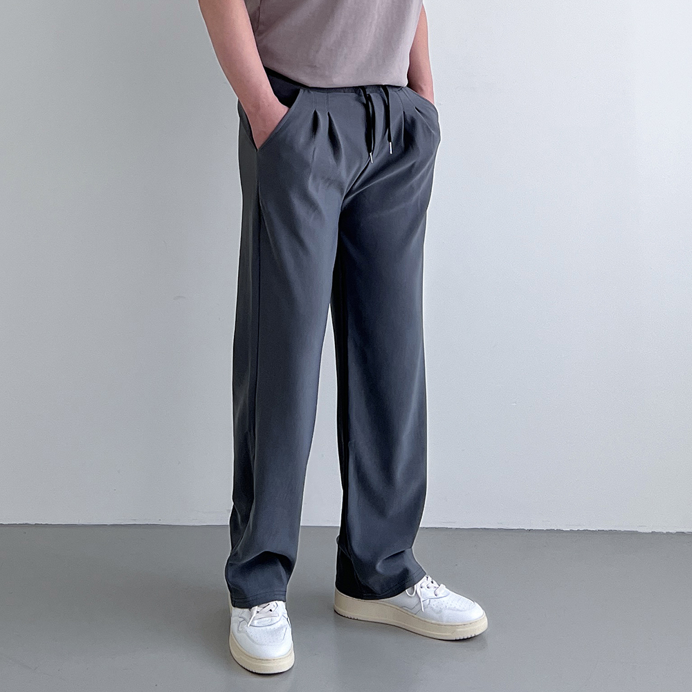 링클프리바지 세미와이드슬랙스 남자통바지 벌룬팬츠 - 상품 이미지