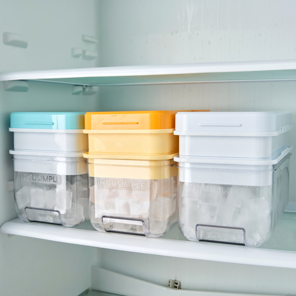 [단독]스택푸쉬 실리콘 얼음트레이 1단 세트 32구 얼음틀 얼음보관통