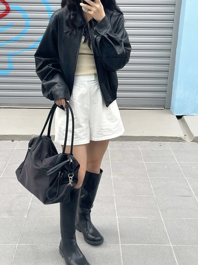 나일론 경량 투웨이 빅 쇼퍼 숄더백 직장인 여행 운동 보부상 천 가방 이미지 8