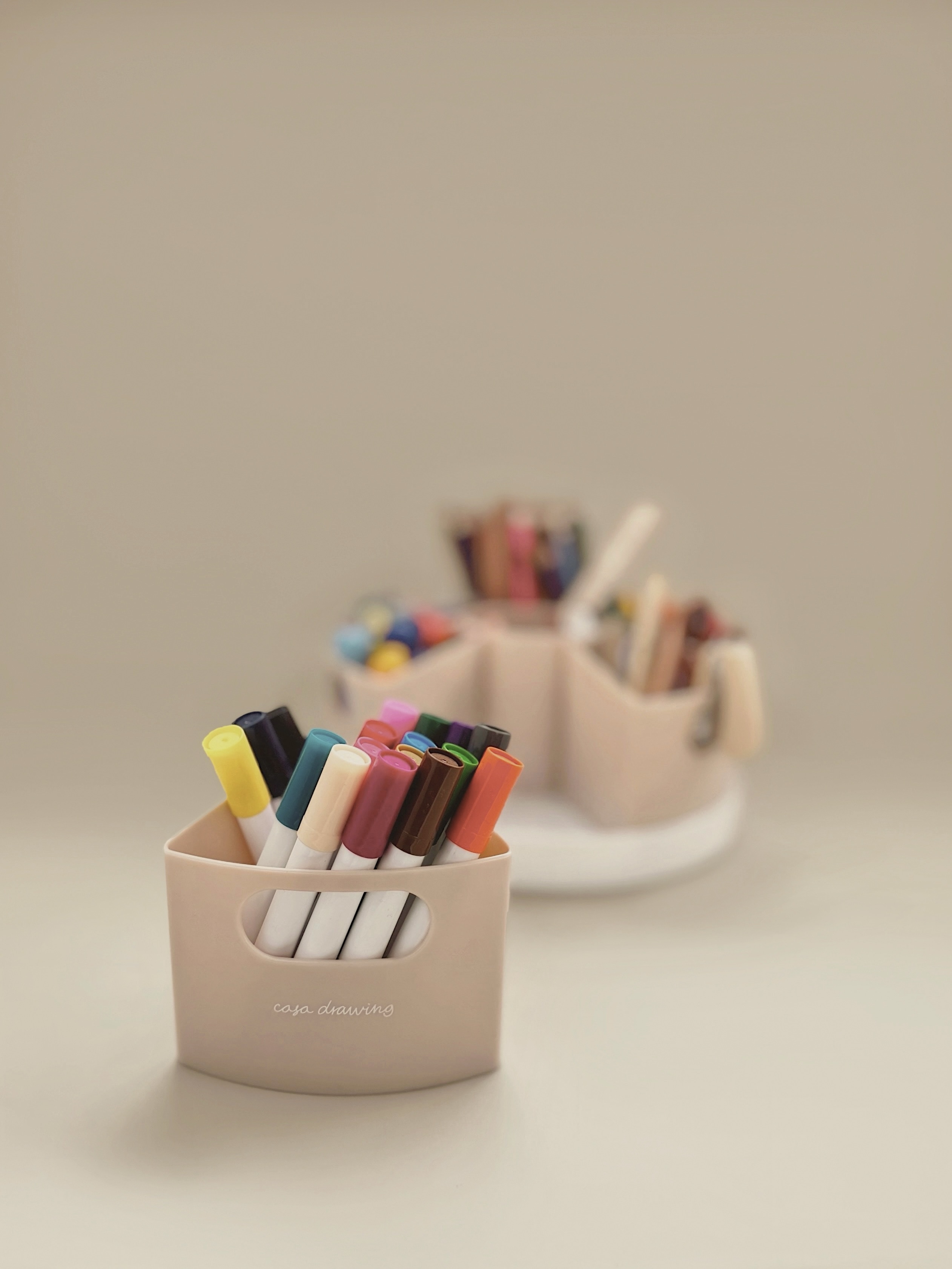 까사드로잉 회전 연필꽂이 정리 홀더 오거나이저