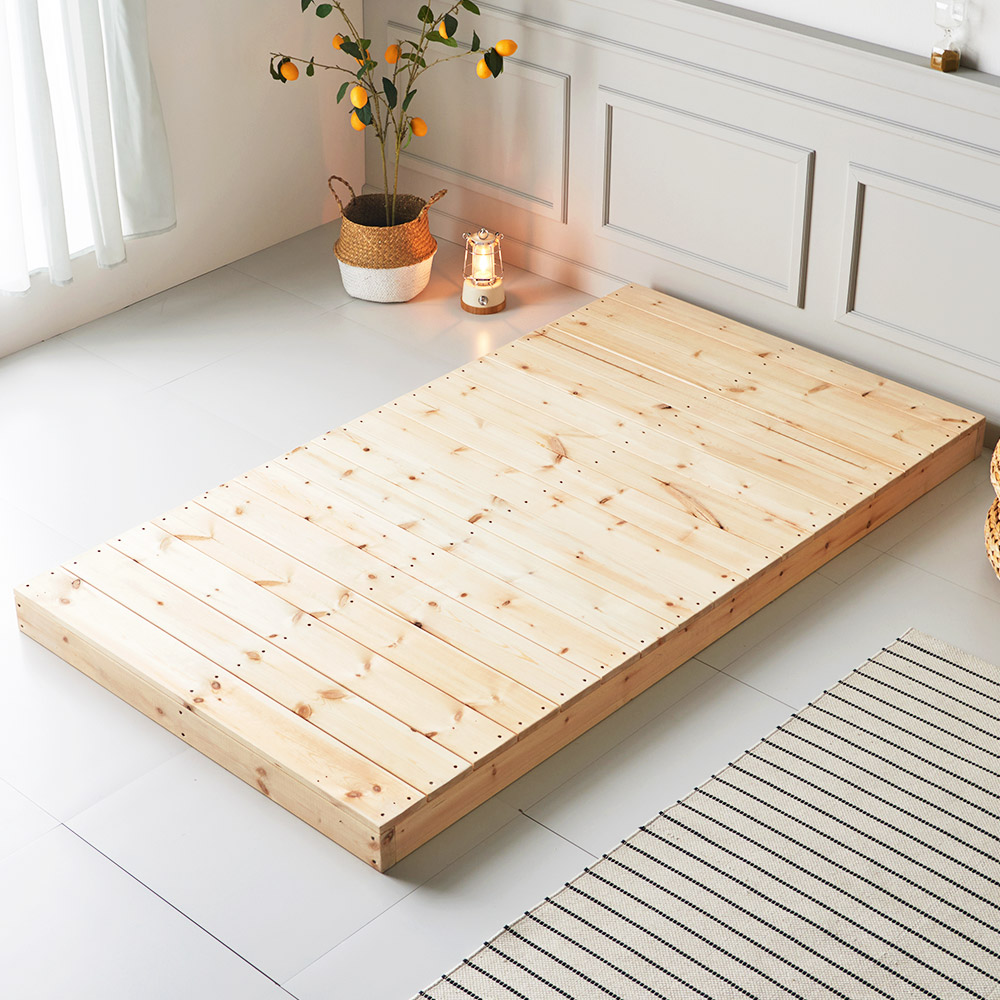 저상침대 저상형 원목 프레임 바닥 깔판 받침대 미니싱글