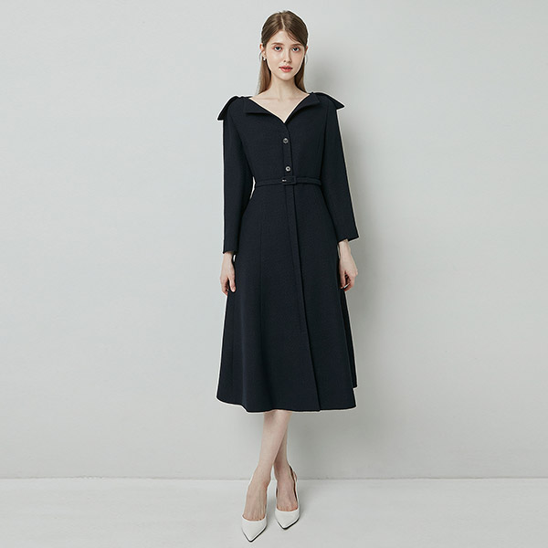 [강별 착용] VICTORIA tweed flared dress - 상세 이미지 5