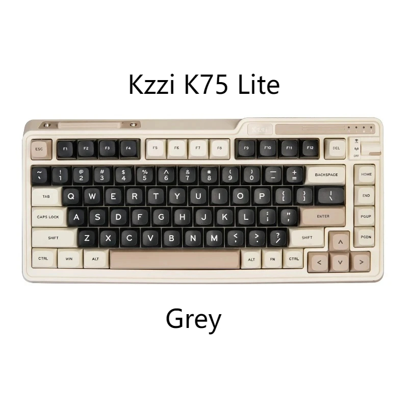 Kzzi K75 Lite 라이트 기계식 키보드 3모드 82 키 RGB 개스킷 핫스왑 키보드 퍼플 레인보우축 - 상세 이미지 3