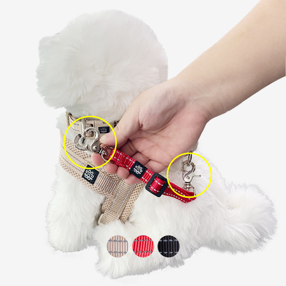 강아지 리드줄 탈출방지 안전줄 하네스 목줄 풀림방지 연결줄 안전벨트