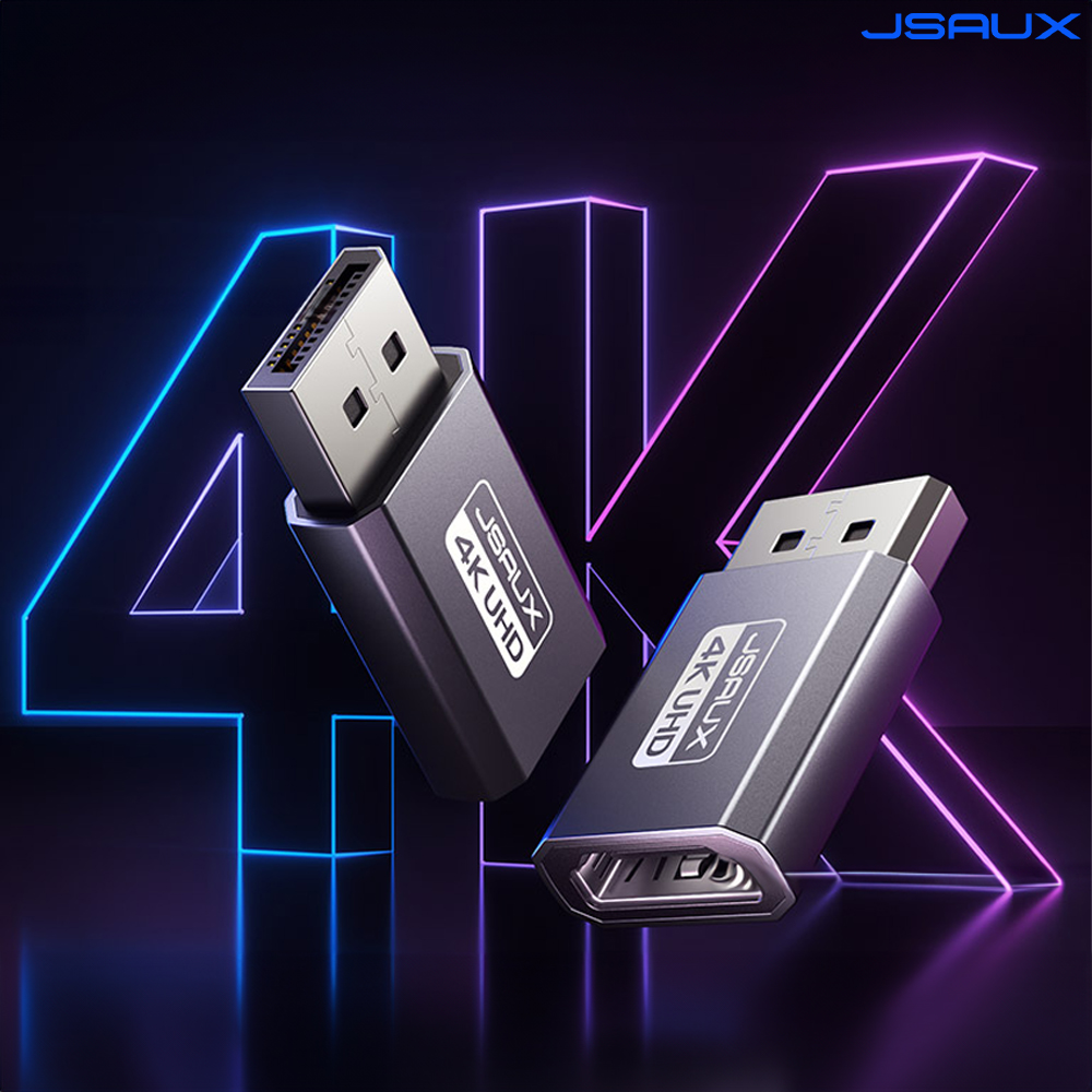 JSAUX DP to HDMI 젠더 변환 컨버터 4K지원 2개세트 - 상세 이미지 4