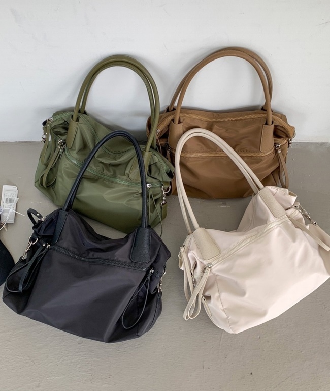 나일론 경량 투웨이 빅 쇼퍼 숄더백 직장인 여행 운동 보부상 천 가방