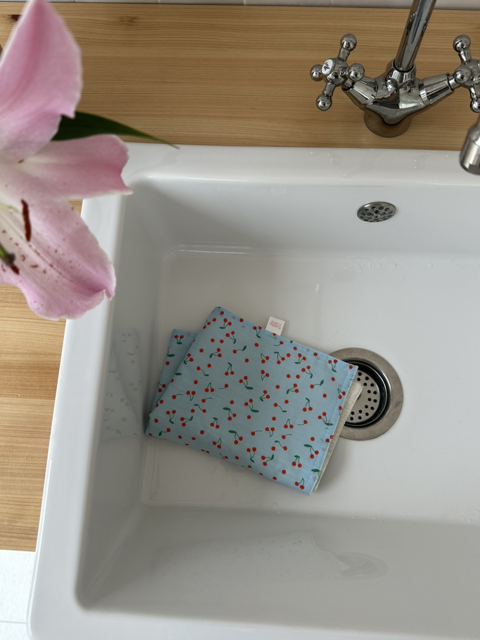 체리 키친크로스 빨아쓰는 강화 소창 셀룰로스 목화솜 행주 면거즈