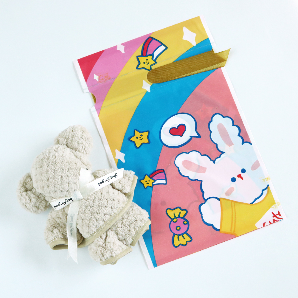 니즈엘 고리 수건 곰 타올(소) 30x30 어린이집 생일 답례품 컬러풀토끼 - 상세 이미지 5